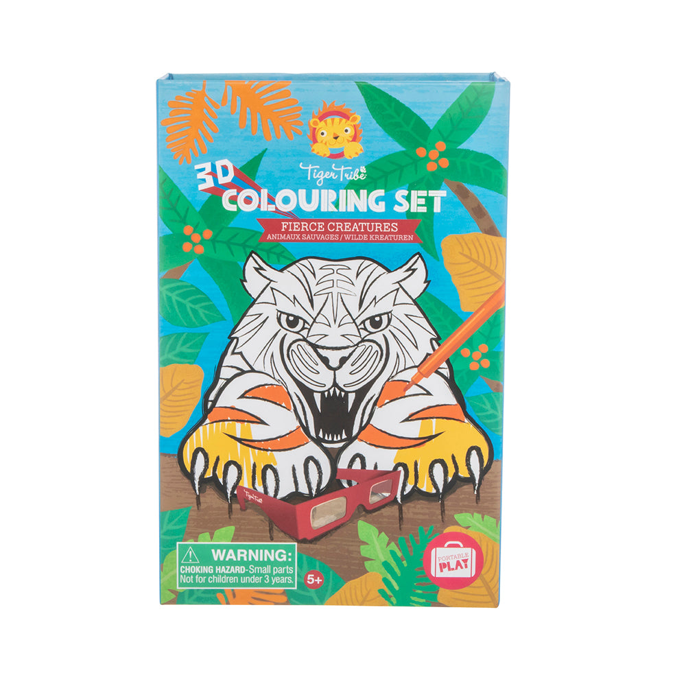 3D Colouring Set - Fierce Creatures